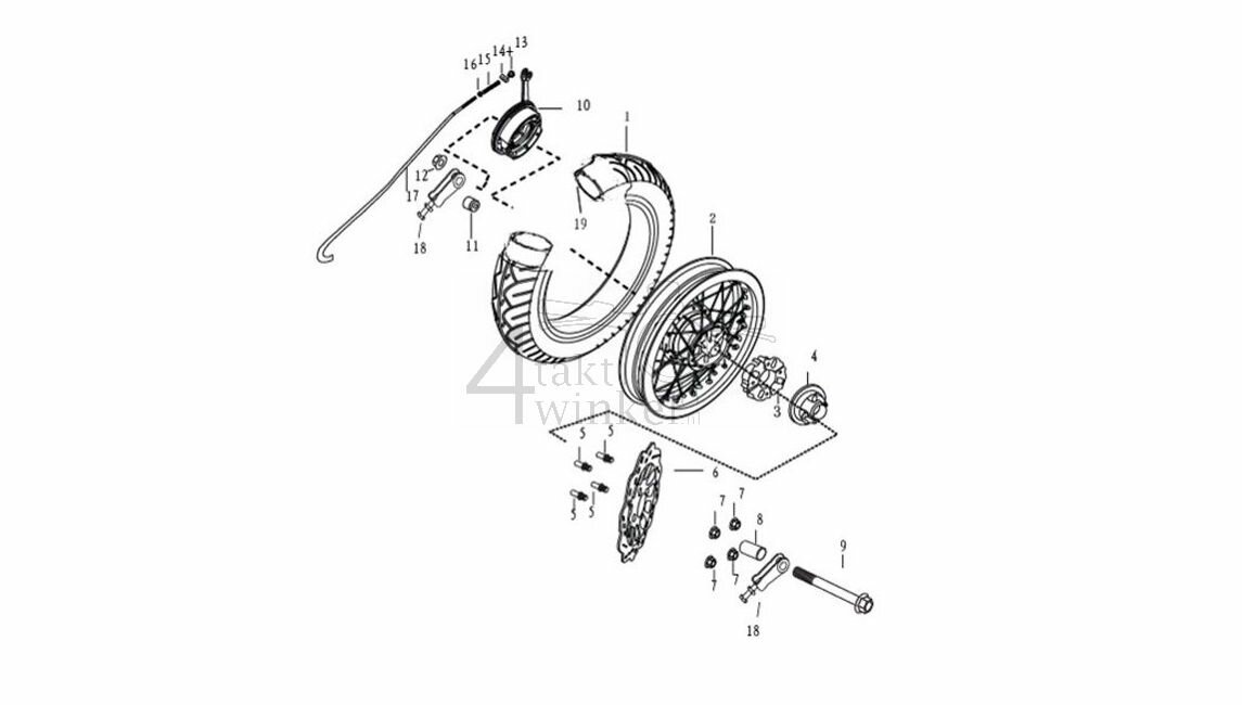 F8 - Achterwiel