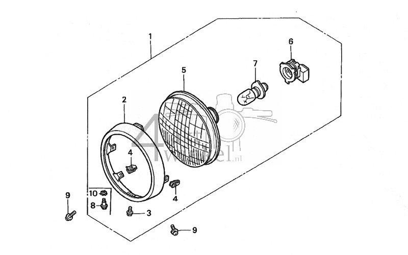 F1-2 - Koplamp (C50P-2)