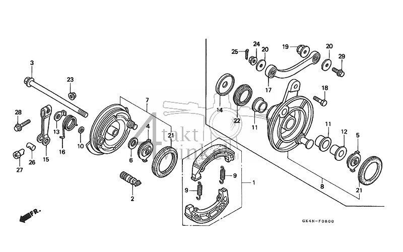 F8 - Ankerplaat voorrem
