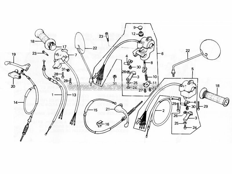 F2 - Handle Lever - Switch - Cable