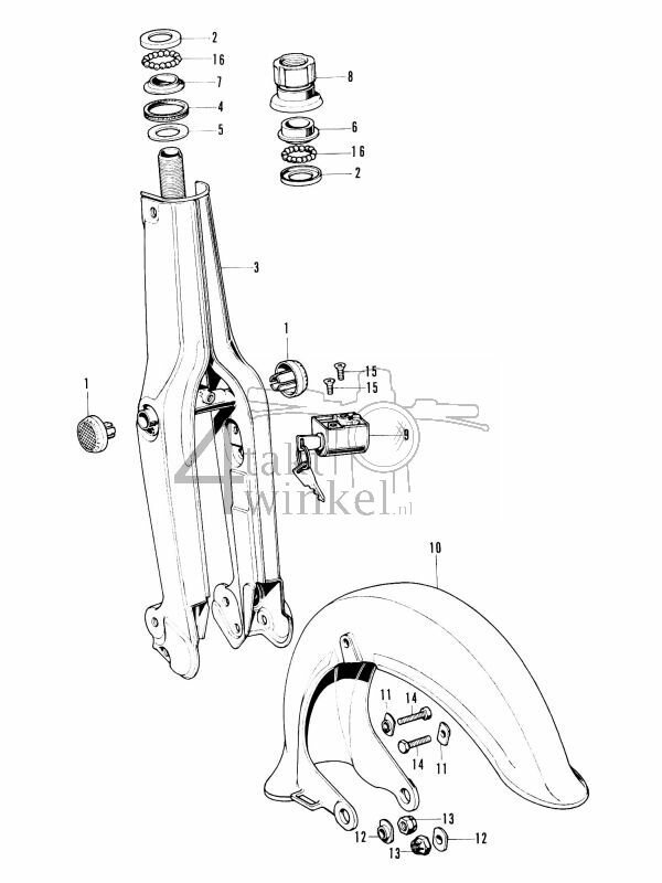 F5 - Voorvork - Spatbord