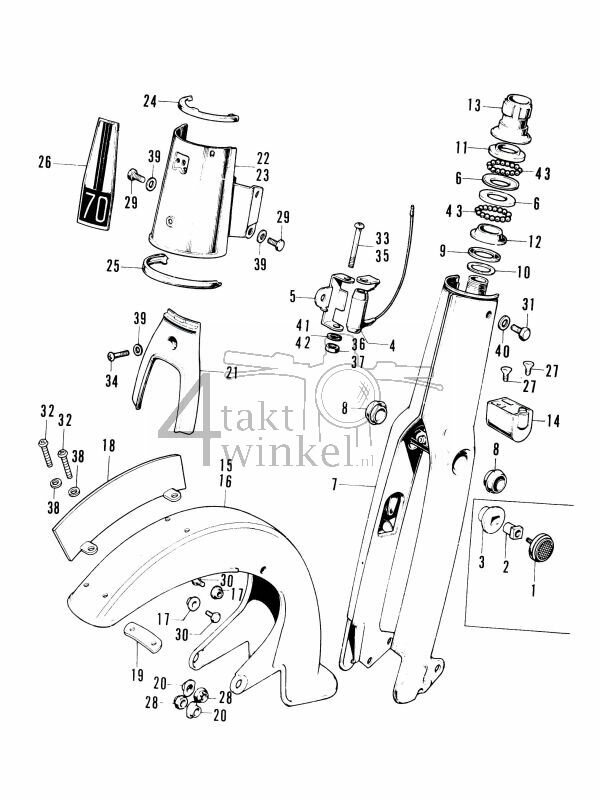 F5 - Voorvork - Voorspatbord