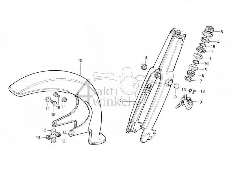 F5 - Voorvork - Spatbord