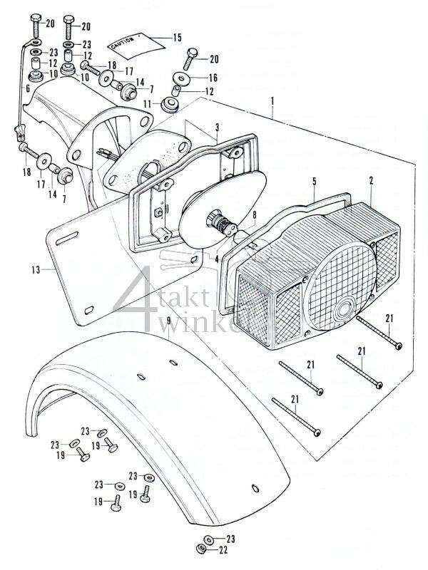 F13 - Achterlicht - Achterspatbord