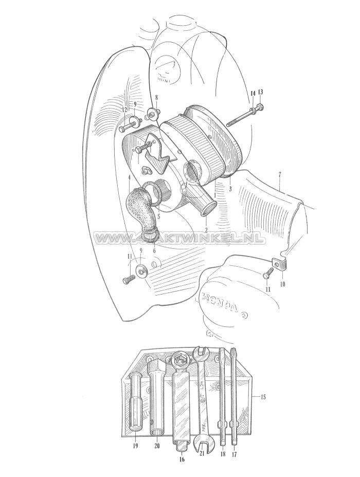 F7 - Beenkap - Luchtfilter - Gereedschap