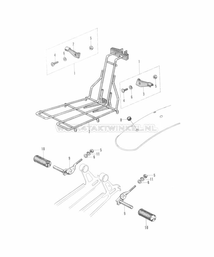 F16 - Mandhaak - Voetsteun (optionele onderdelen)
