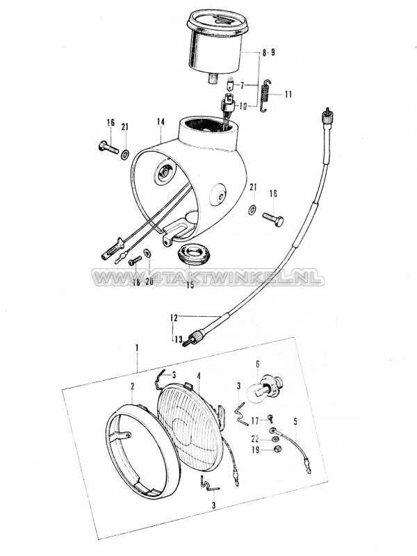F11-1 - Head Light - Case - Speedometer (England & General)