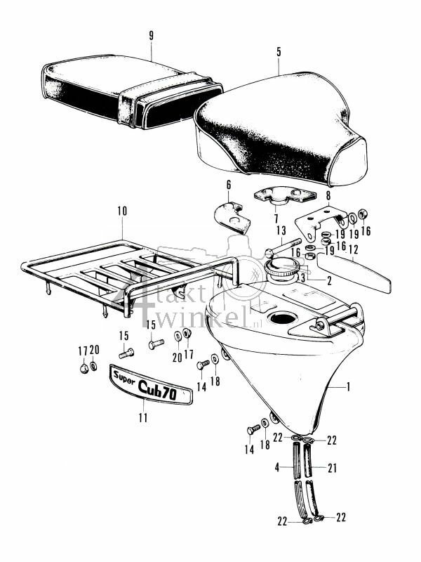 F7 - Benzinetank - Zadel