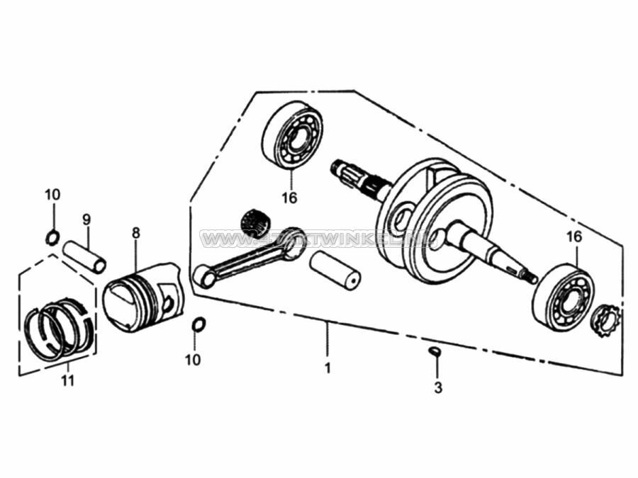 E2 - CRANKSHAFT - PISTON