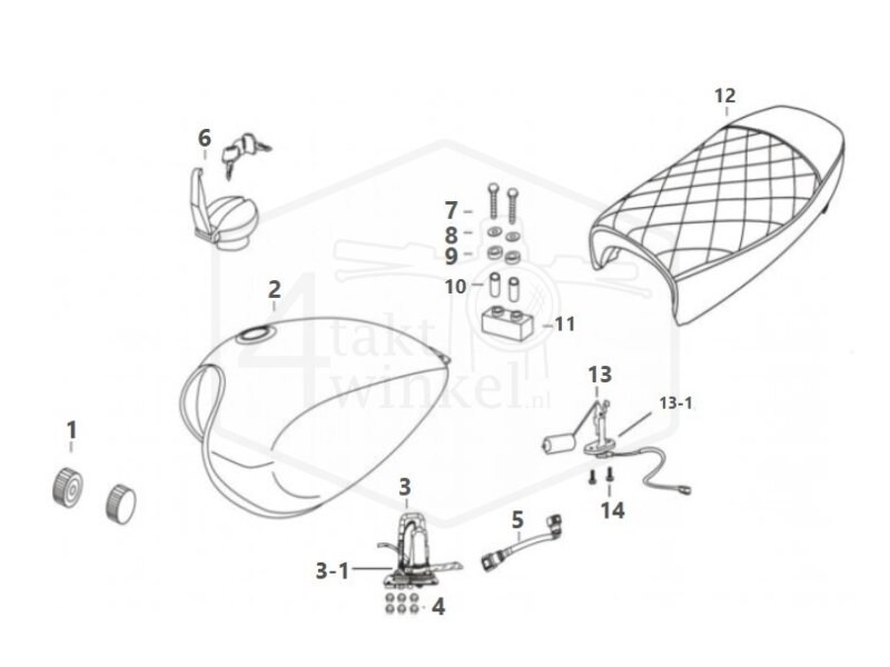 F9 - Zadel - Tank - Slotset