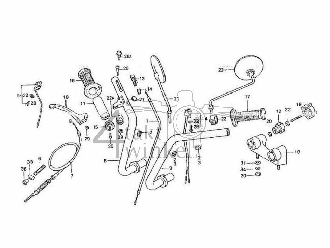 F1 - Stuur - Schakelaar - Kabel