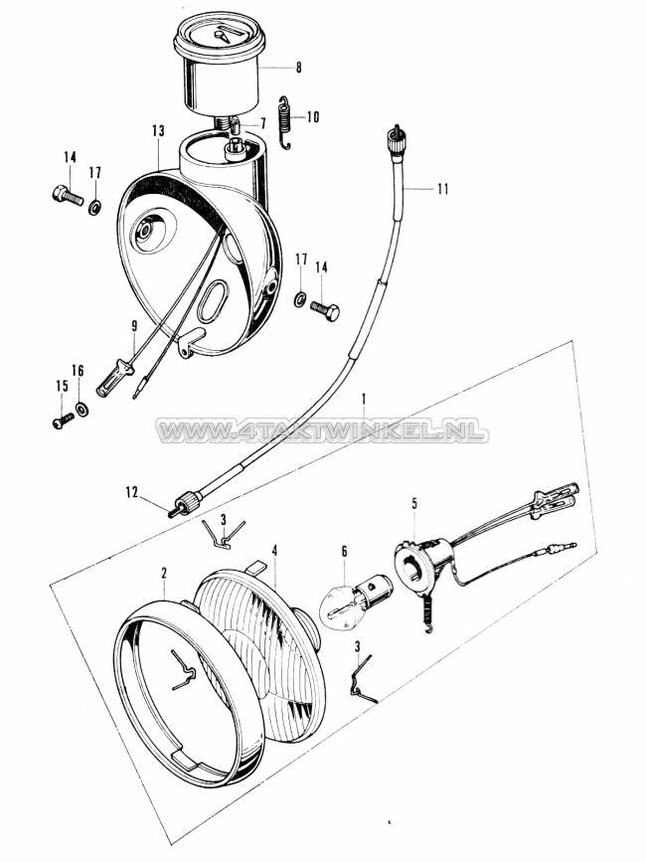 F11-2 - Head Light - Case - Speedometer (Sweden & Germany)