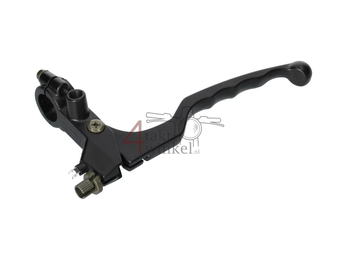 Hendel koppeling, met steun, universeel, zwart, lang