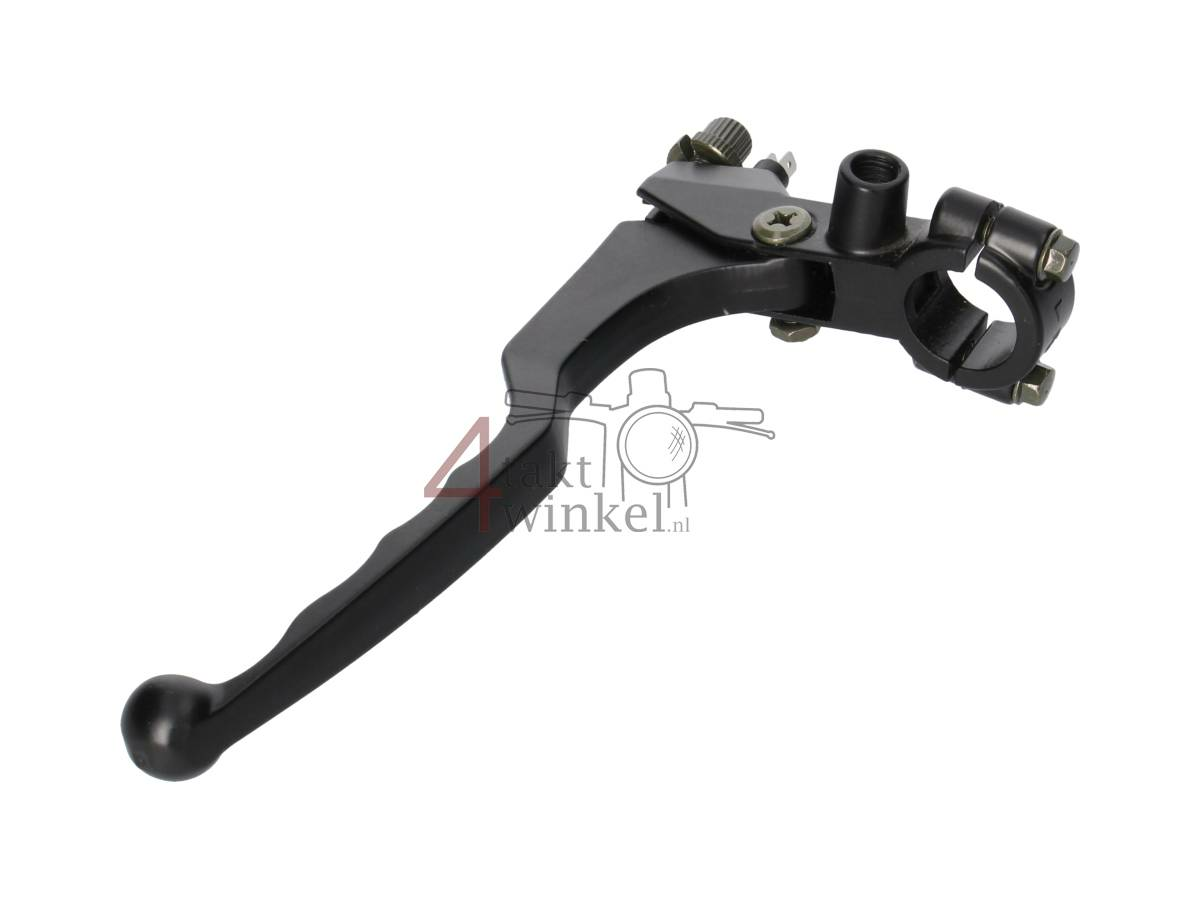 Hendel koppeling, met steun, universeel, zwart, lang