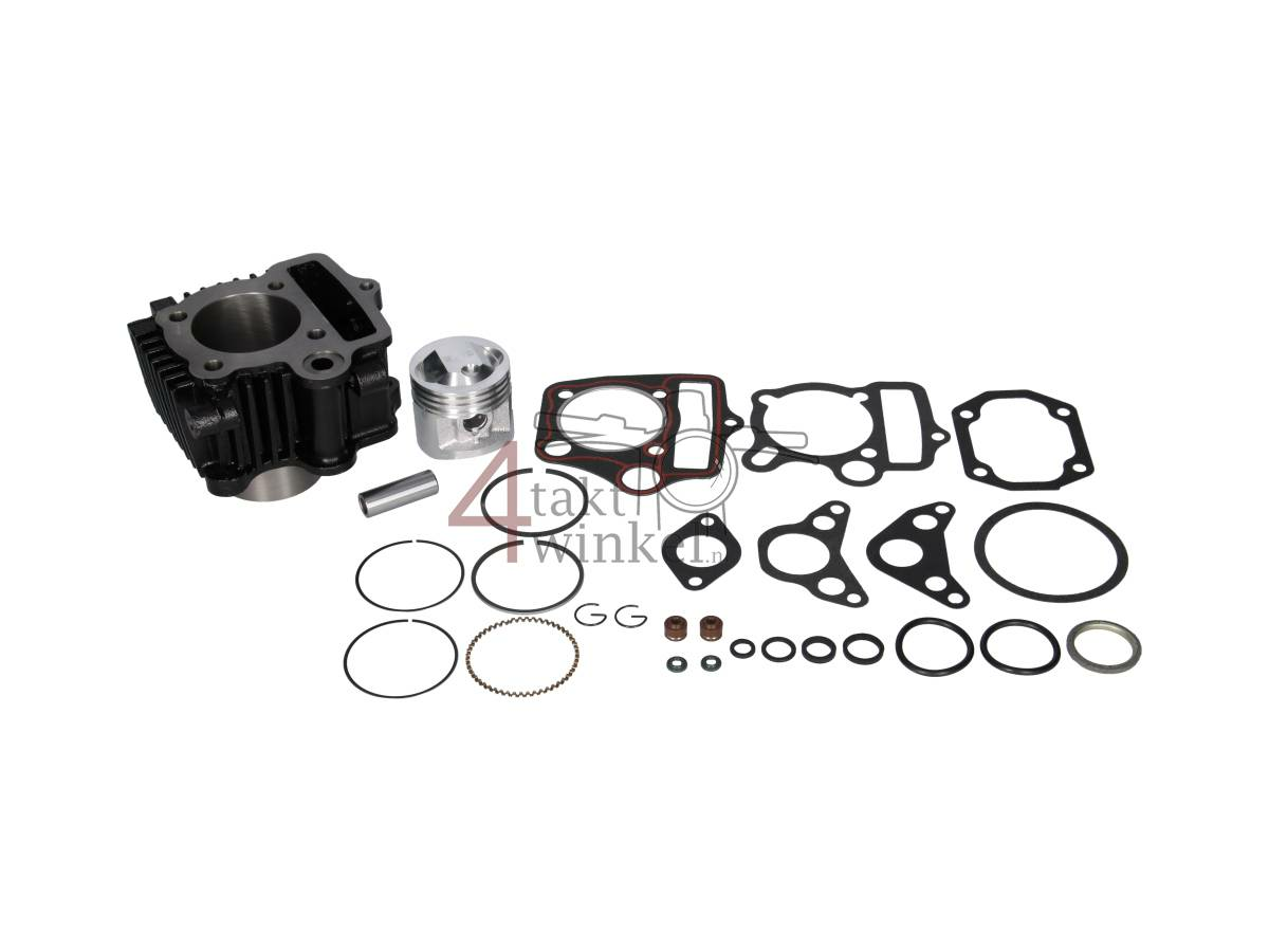 Cilinderset, met zuiger &amp; pakking 85cc, OT70 kop, 49cc opdruk