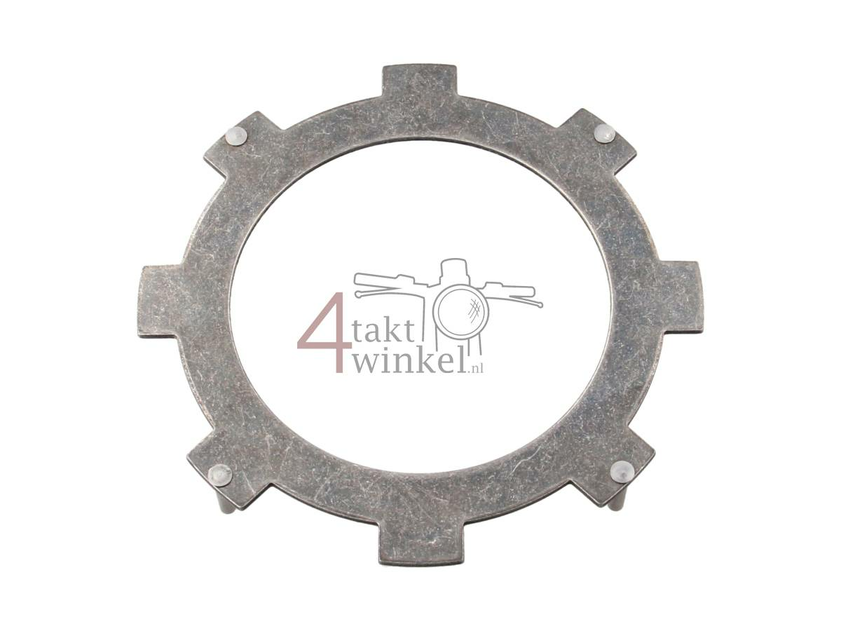 Koppelingsplaat staal C50, Dax, onder met 4 pootjes, origineel Honda