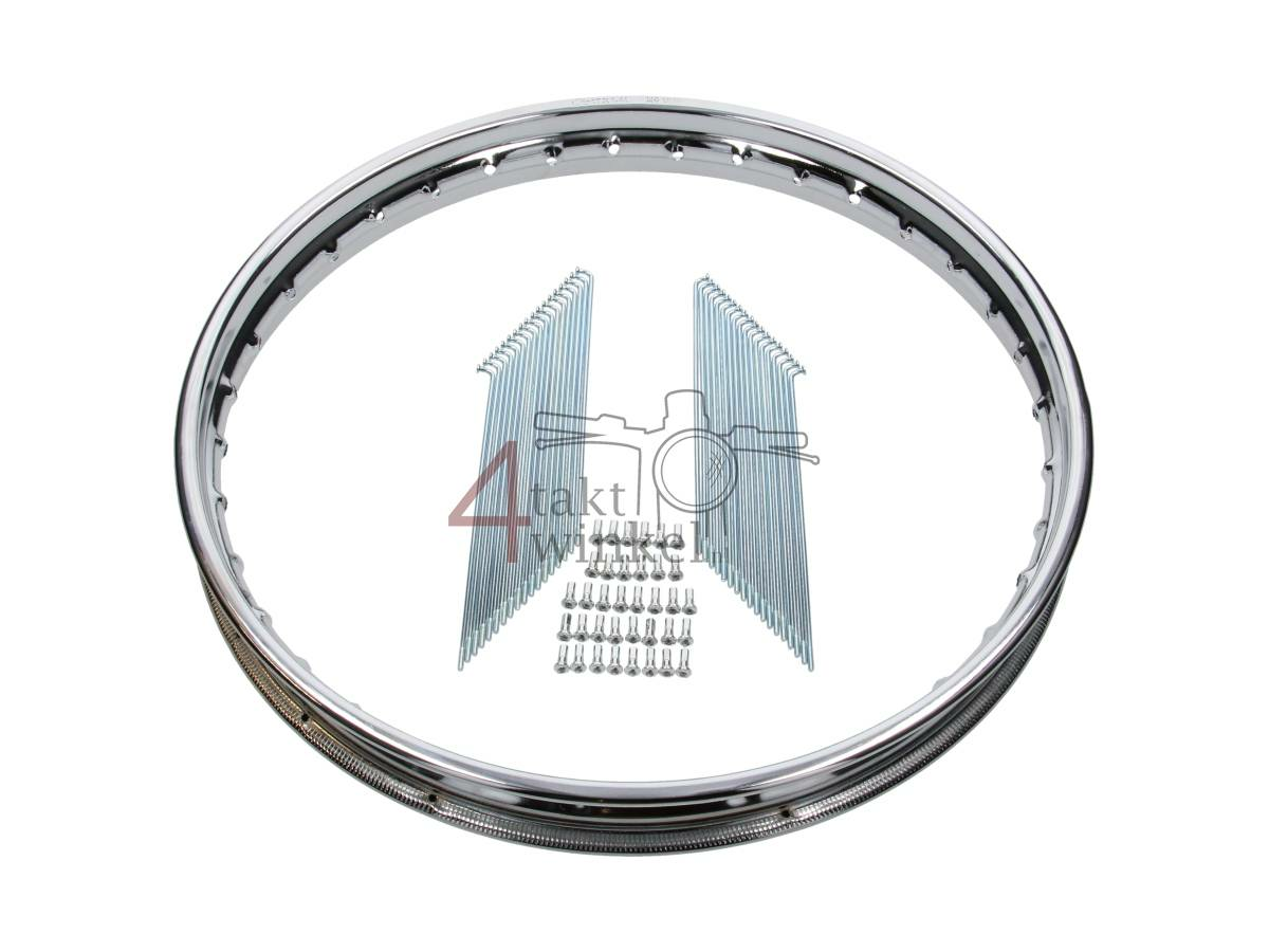 Velg en spaken set, 17" 1.40, CB50j, CB50f, voorwiel, A-kwaliteit