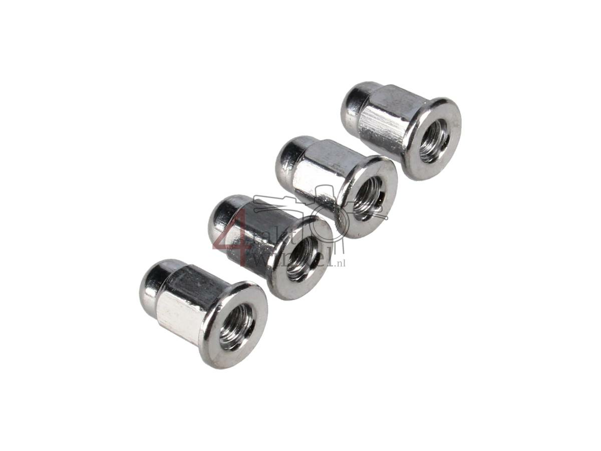 Dopmoer set, M6, 17mm hoog, o.a. cilinderkop