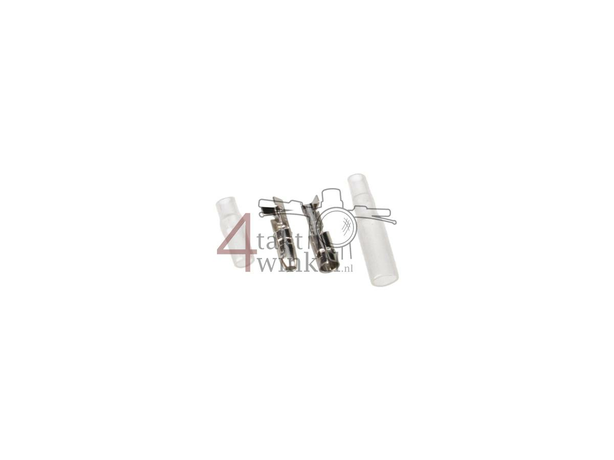 Stekker set, Japans bullet, 4mm,  man &amp; vrouw + huls