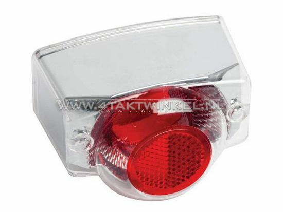 Achterlichtglas Monkey , blank / rood