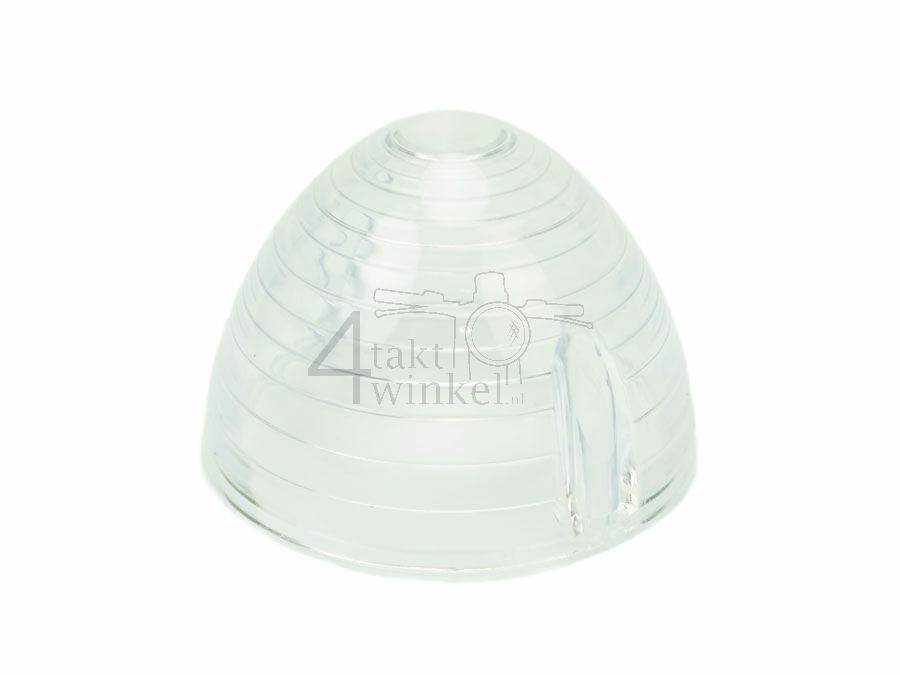 Knipperlichtglas, C50, puntje, helder glas