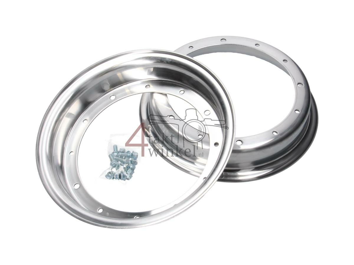 Velg Dax 10" aluminium, standaard look, 3.50, gepolijst