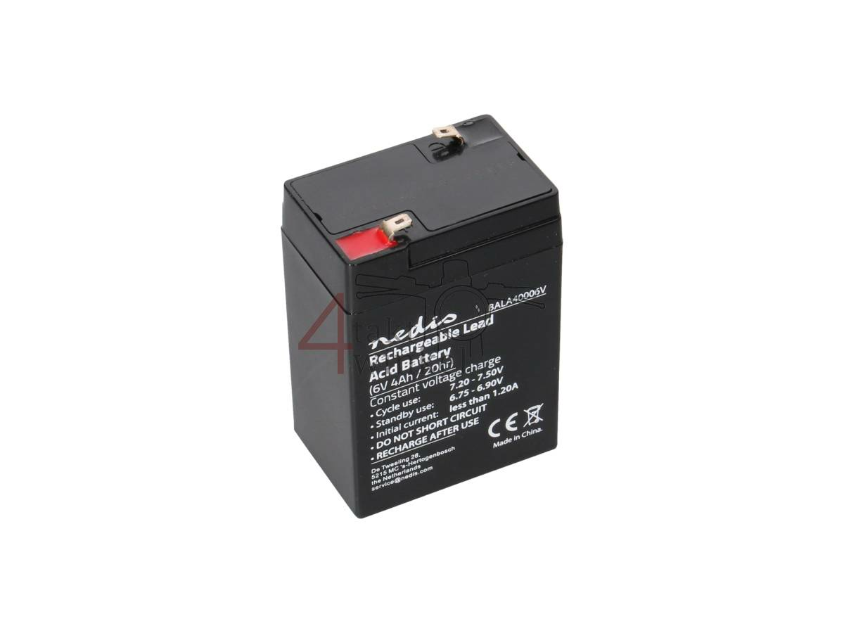 Accu 6 volt 4 ampere, gel, universeel, past op Dax, SS50