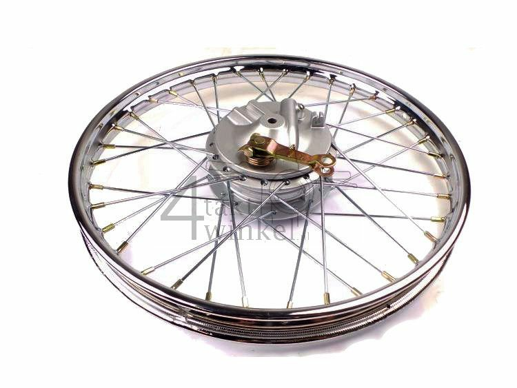 Wiel compleet, voorwiel, 17" met ankerplaat, past op SS50, CD50, CD50s Benly