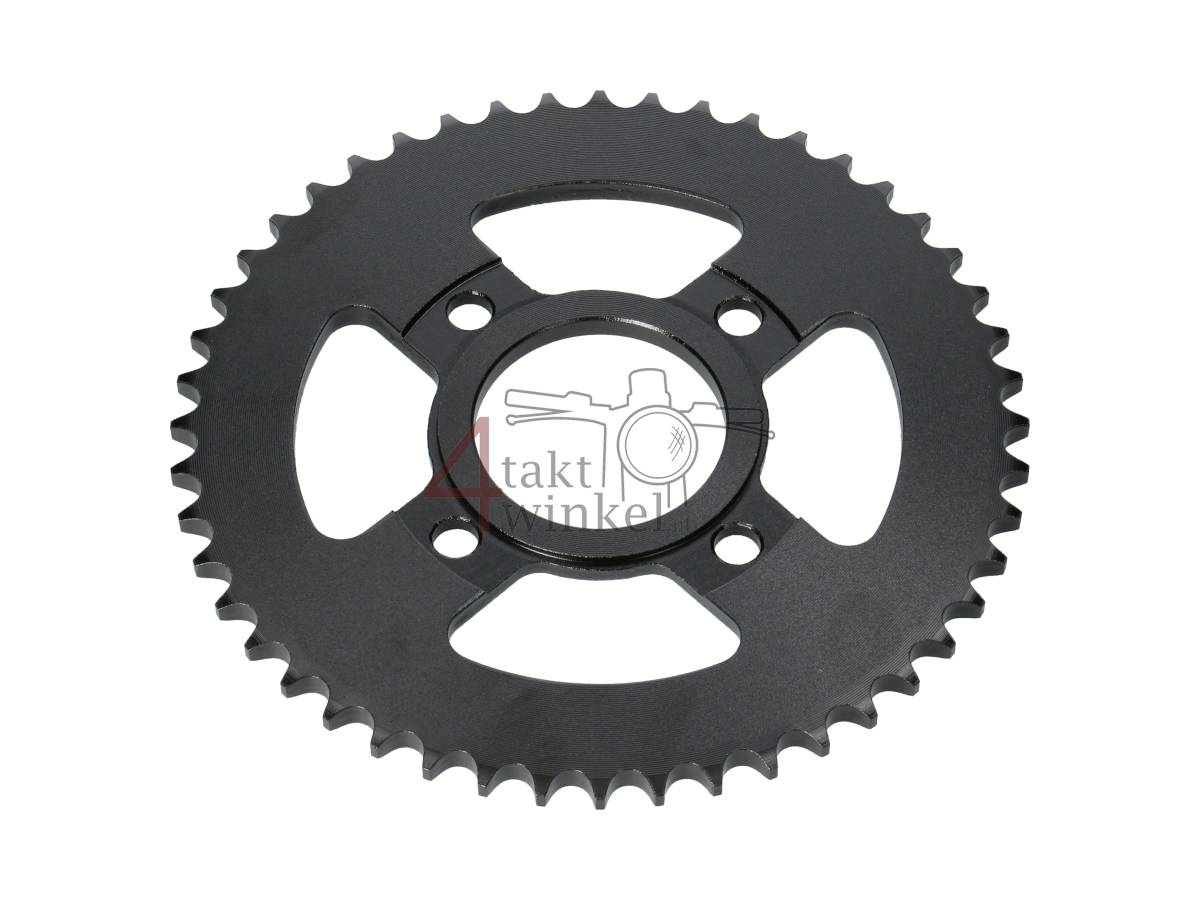 Achtertandwiel Mash Fifty, Skyteam Ace, 48 tands, 428 ketting, zwart