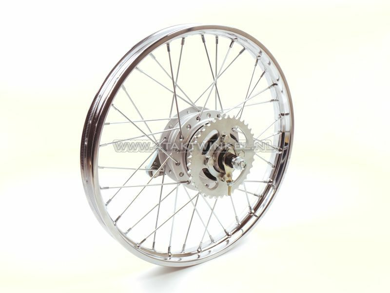 Wiel compleet, achterwiel, 17" met toebehoren, past op C50, CD50 (SS50)