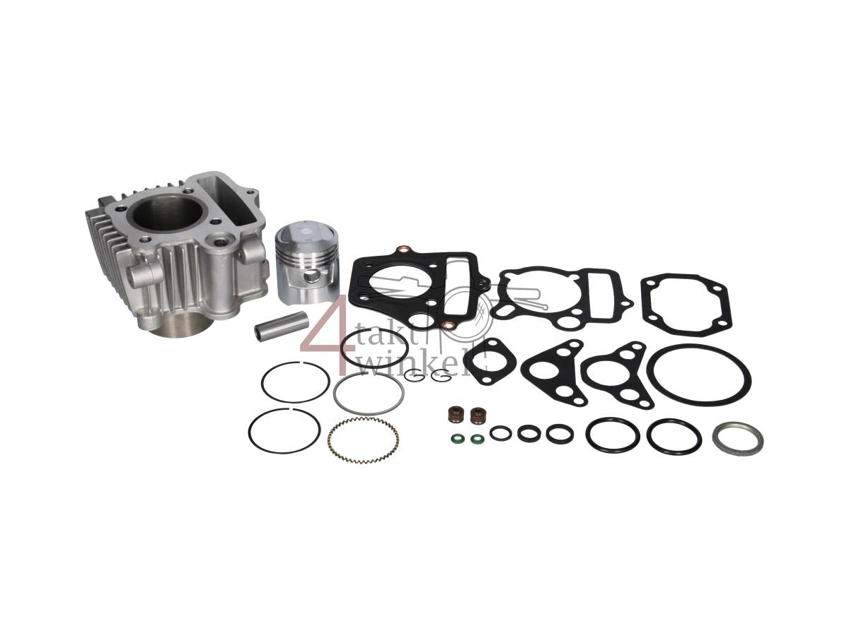 Cilinderset, met zuiger &amp; pakking 70cc, OT70 kop 49cc opdr. aluminium