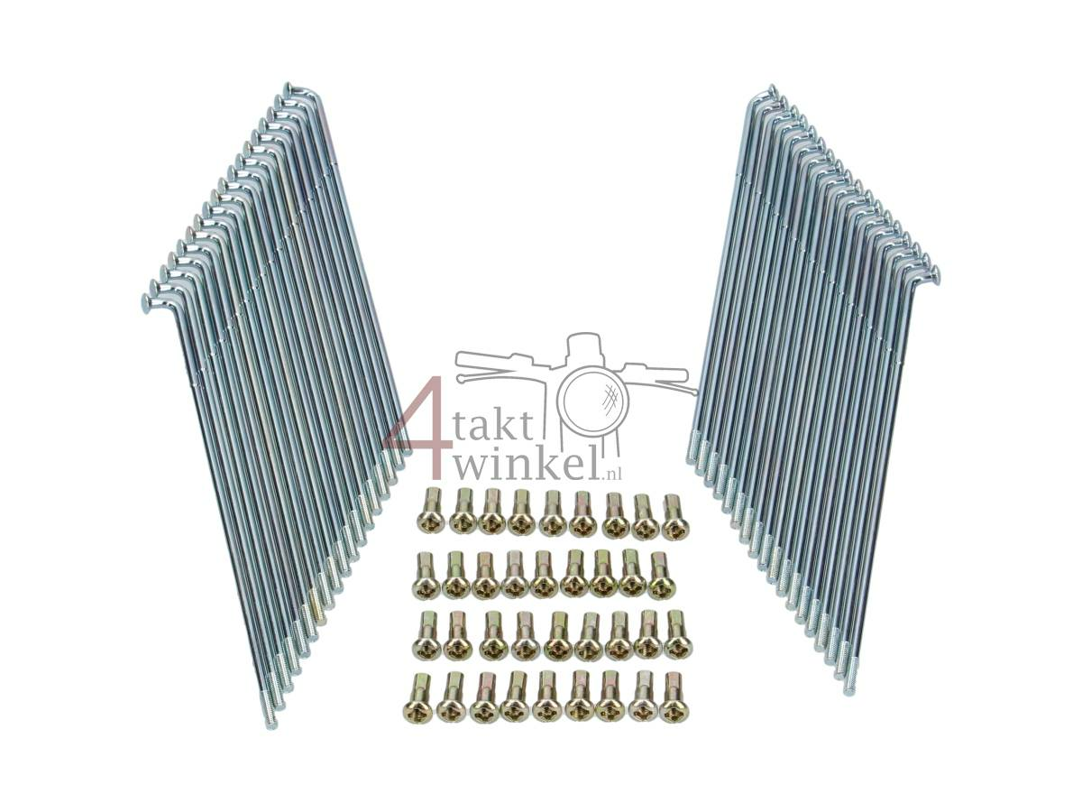 Spaken set 17" achterwiel originele look, past op SS50, CD50, C50, CB50