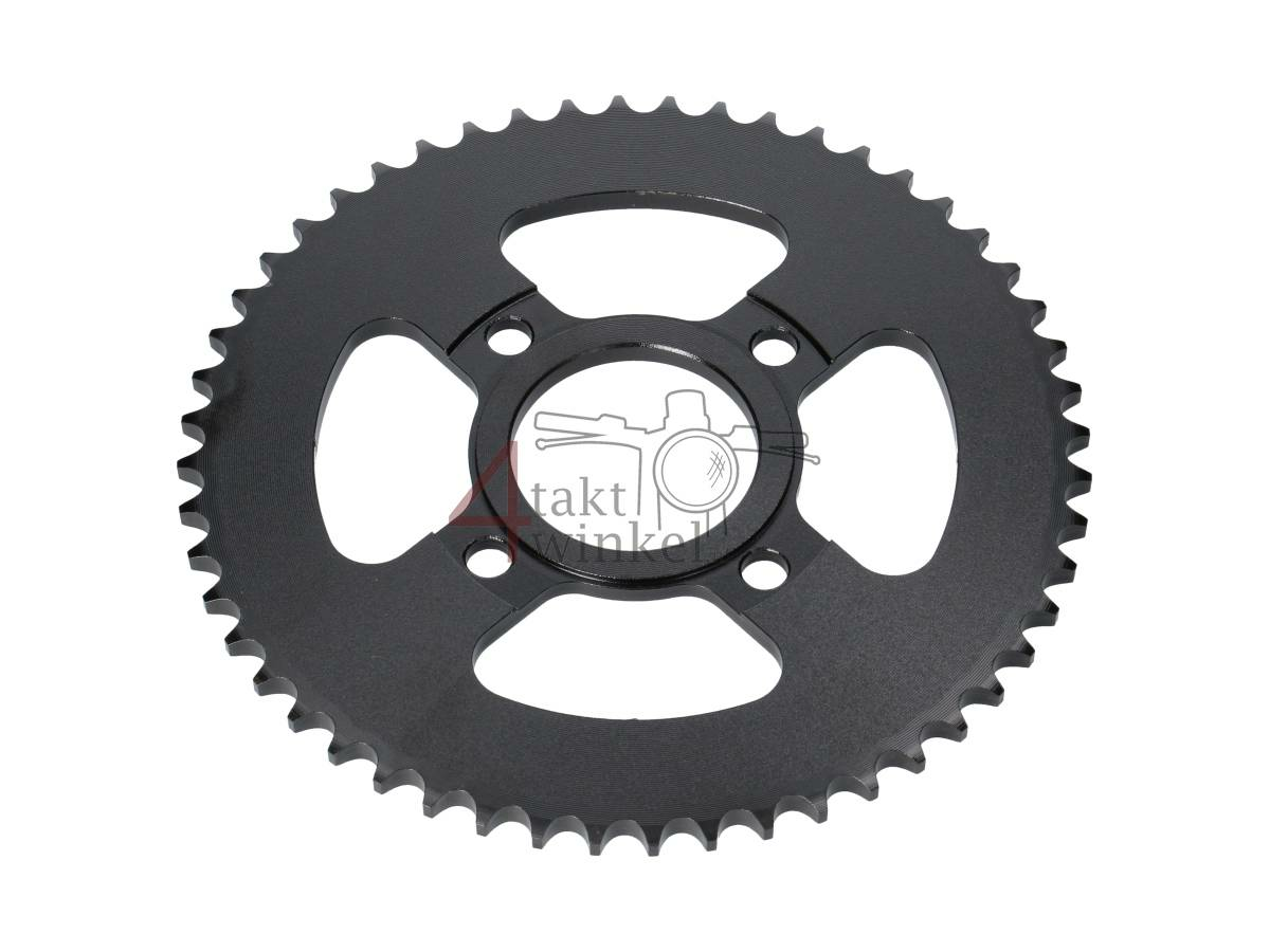 Achtertandwiel Mash Fifty, Skyteam Ace, 52 tands, 428 ketting, zwart
