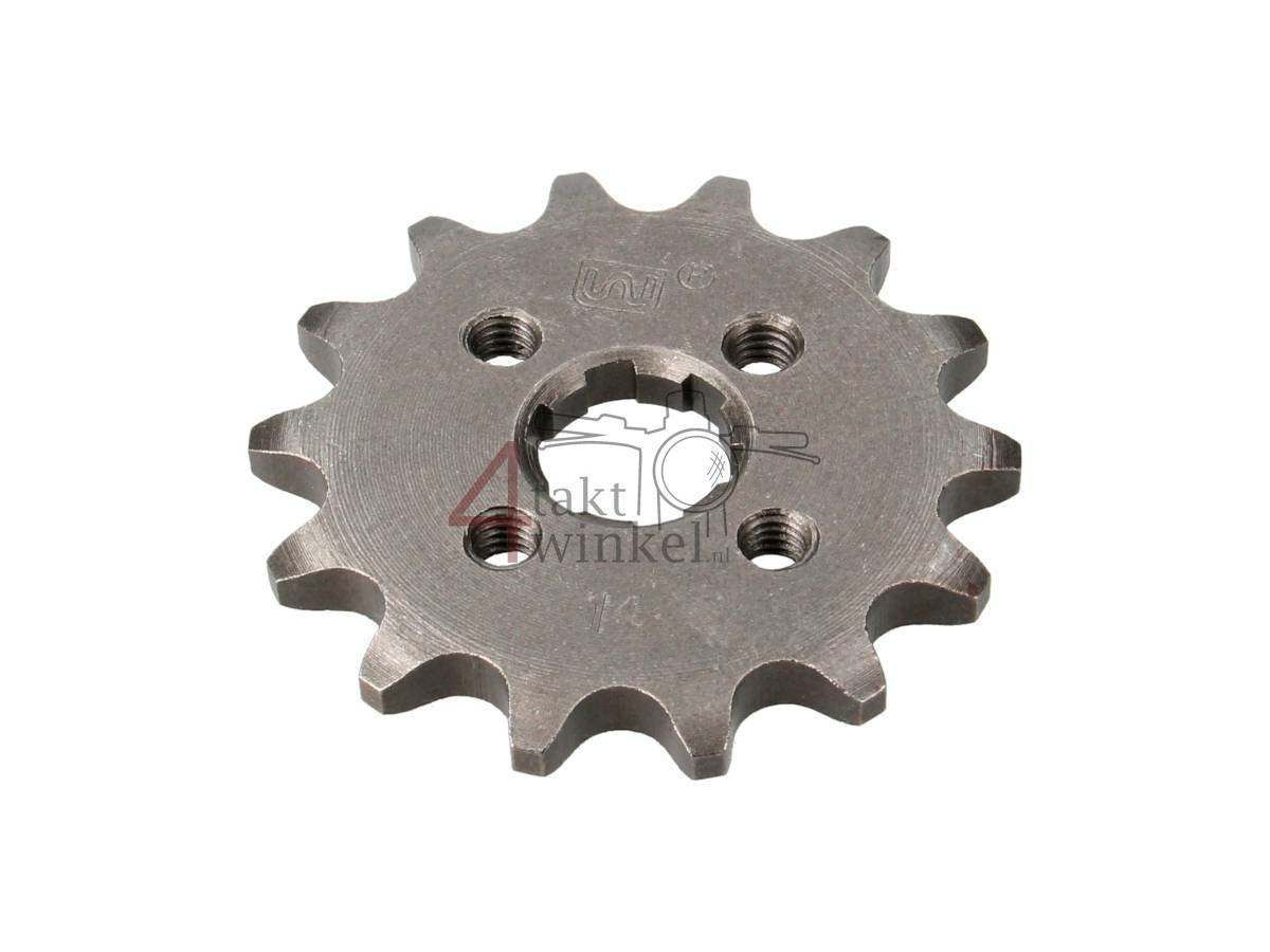 Voortandwiel, 420 ketting, 17mm as, 14, past op SS50, C50, Dax