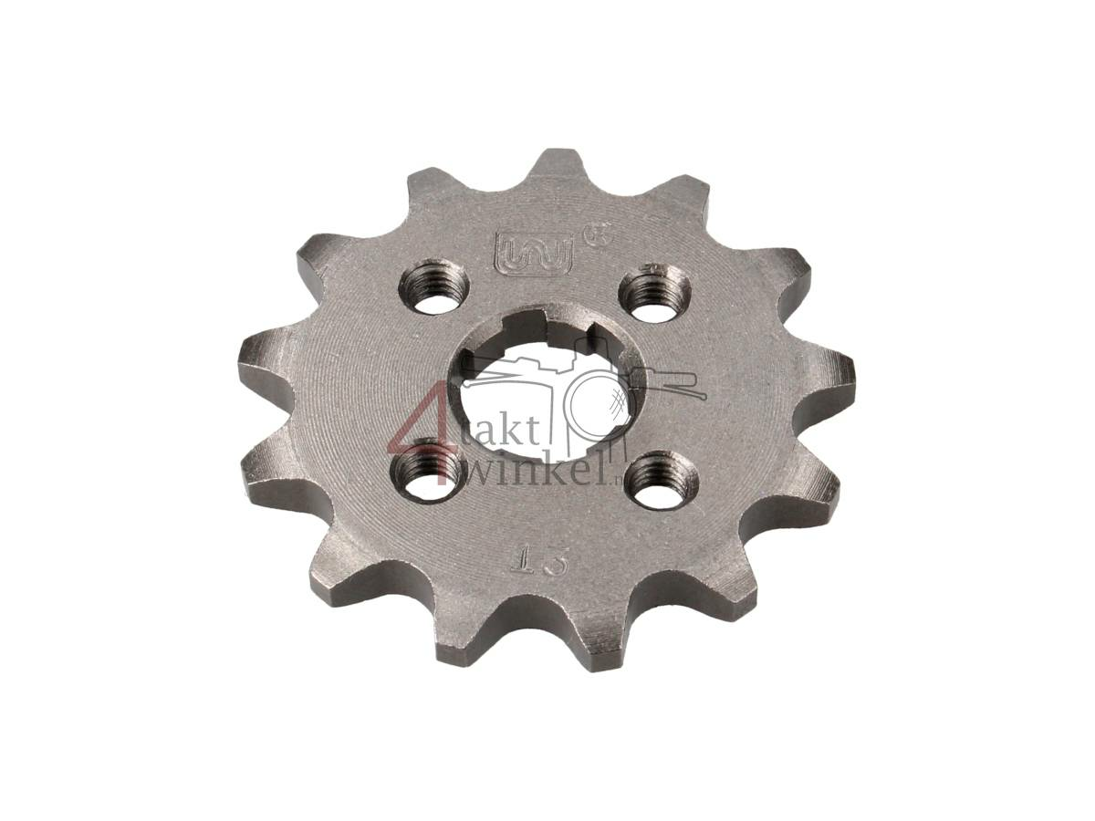 Voortandwiel, 420 ketting, 17mm as, 13, past op SS50, C50, Dax