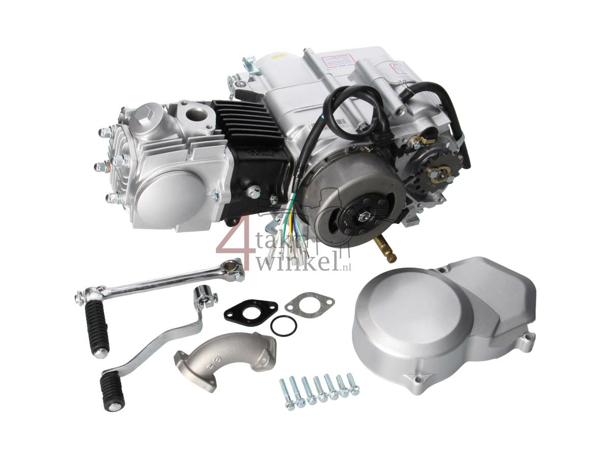 Motorblok,  85cc, handkoppeling, Lifan, 4-bak, zilver