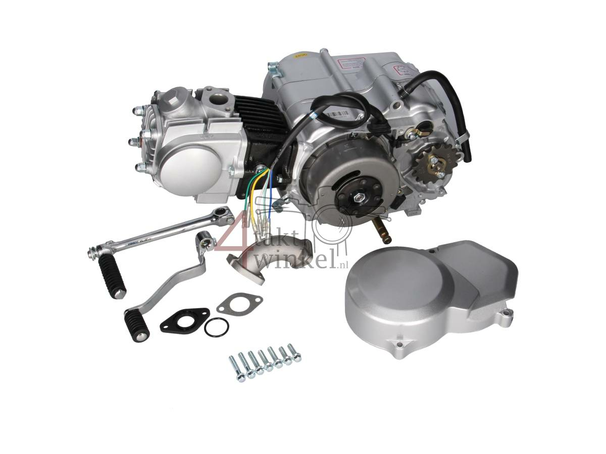Motorblok,  50cc, semi-automaat, Lifan, 4-bak, zilver