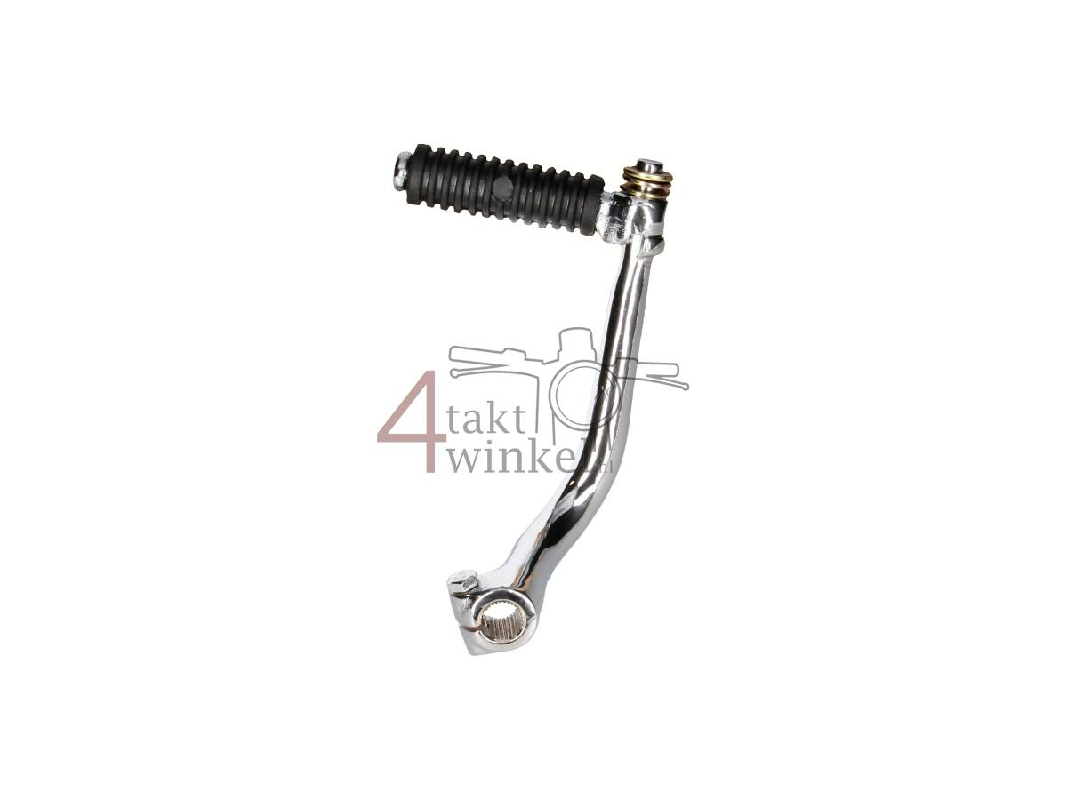 Kickstarter 14mm as, gebogen, past op SS50, C50, Dax, Chroom