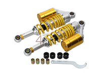 Schokbreker set 285mm gas gedempt, met pot, Geel