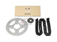Tandwielen en ketting set standaard, past op SS50E, A-kwaliteit