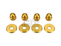 Dopmoer set, m10 x 1,25 + ringen, aluminium goud