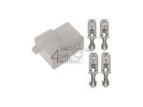 Stekker Japans, blokstekker  6,3mm 4-polig man