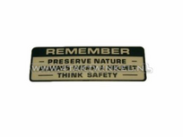 Sticker C50 stuur "remember" zwart 1 talig, origineel Honda