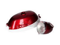 Tank, met koplamp, past op Monkey, Z50a k2, Rood