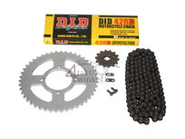 Tandwielen en ketting set, Hanway RAW50, AGM Caferacer, 428, 14-46, DID
