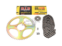 Tandwielen en ketting set, Hanway RAW50, AGM Caferacer, 428, 13-56, DID