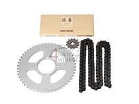 Tandwielen en ketting set, Hanway RAW50, AGM Caferacer, 428, 12-52, A-kwaliteit