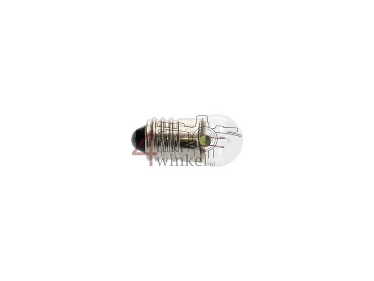 Lamp E10 schroef fitting, enkel, 6 volt, 0,5 watt