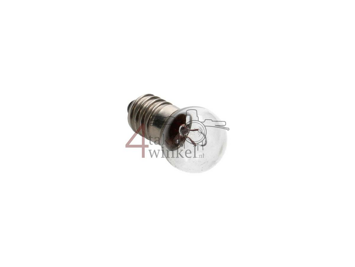 Lamp E10 schroef fitting, enkel, 6 volt, 4 watt