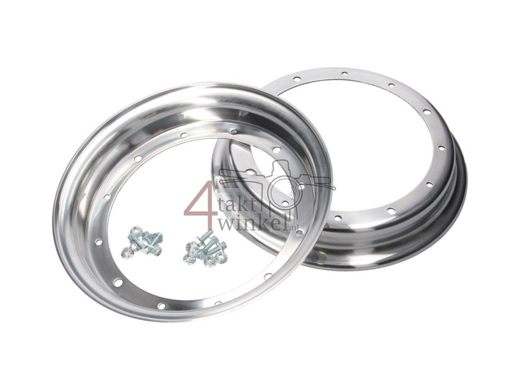 Velg Dax 10" aluminium, standaard look, 2.75, gepolijst